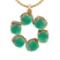 7.68 Ctw VS/SI1 Emerald And Diamond 14K Yellow Gold Pendant Necklace