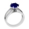 3.05 Ctw VS/SI1 Blue Sapphire And Diamond 14K White Gold Engagement /Wedding/Anniversary Ring