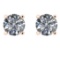 CERTIFIED 1 CTW ROUND F/VVS1 DIAMOND (LAB GROWN IGI Certified DIAMOND SOLITAIRE EARRINGS ) IN 14K YE