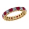 3.60 Ctw VS/SI1 Ruby And Diamond 14K Yellow Gold Entity Band Ring