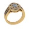 1.22 Ctw VS/SI1 Diamond 14K Yellow Gold Engagement /Wedding Halo Ring