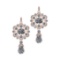 9.70 Ctw VS/SI1 Diamond Bezel & 14K Rose Gold Earrings ALL DIAMOND ARE LAB GROWN