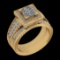 1.87 Ctw VS/SI1 Diamond 18K Yellow Gold Engagement /Wedding Anniversary Ring
