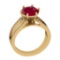 3.05 Ctw VS/SI1 Ruby And Diamond 14K Yellow Gold Engagement /Wedding/Anniversary Ring