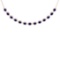 11.30 Ctw VS/SI1 Blue Sapphire And Diamond 14K Rose Gold Girls Fashion Necklace