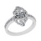 0.55 Ctw VS/SI1 Diamond 14K White Gold Promises Ring