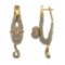 4.28 Ctw VS/SI1 Ruby And Diamond Style Prong Set 14K Yellow Gold Monkey EarRing ALL DIAMOND ARE LAB