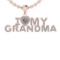 1.20 Ctw VS/SI1 Diamond Style Prong Set 14K Rose Gold Gift For Grandma Necklace ALL DIAMOND ARE LAB