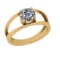 CERTIFIED 0.91 CTW K/SI2 ROUND (LAB GROWN IGI Certified DIAMOND SOLITAIRE RING ) IN 14K YELLOW GOLD