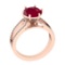 3.05 Ctw VS/SI1 Ruby And Diamond 14K Rose Gold Engagement /Wedding/Anniversary Ring