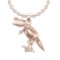 14k Rose Gold Creature Style Dragon Necklace Weight Approx 8.90 Gram