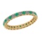 1.92 Ctw VS/SI1 Emerald And Diamond 14K Yellow Gold Entity Band Ring