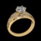 2.03 Ctw VS/SI1 Diamond 18K Yellow Gold Engagement /Wedding Halo Ring