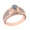 1.00 Ctw VS/SI1 Diamond 14K Rose Gold Anniversary Ring