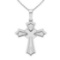 14k White Gold Holy Cross Pendant Necklace Weight Approx 4.70 Gram