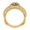 1.42 Ctw SI2/I1 Diamond 14K Yellow Gold Engagement Halo Ring