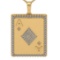 2.81 Ctw VS/SI1 Diamond 14K Yellow Gold Poker theme Pendant Necklace ALL DIAMOND ARE LAB GROWN