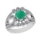 2.70 Ctw VS/SI1 Emerald And Diamond 14K White Gold Engagement /Wedding/Anniversary Ring