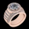 5.97 Ctw VS/SI1 Diamond 18K Rose Gold Engagement set Ring