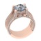 3.30 Ctw VS/SI1 Diamond Style 14K Rose Gold Engagement Halo Ring ALL DIAMOND ARE LAB GROWN