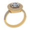 3.04 Ctw VS/SI1 Diamond 14K Yellow Gold Engagement Halo Ring