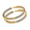 1.54 Ctw VS/SI1 Diamond 14K Yellow Gold Hoop Earrings