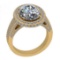 5.80 Ctw VS/SI1 Diamond 14K Yellow Gold Engagement Halo Ring