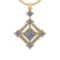 0.80 Ctw VS/SI1 Diamond 14K Yellow Gold Necklace. ALL DIAMOND ARE LAB GROWN