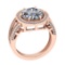 5.07 Ctw VS/SI1 Diamond 14K Rose Gold Engagement Halo Ring