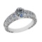 1.35 Ctw VS/SI1 Diamond Style 14K White Gold Engagement Filigree Ring ALL DIAMOND ARE LAB GROWN