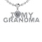1.20 Ctw VS/SI1 Diamond Style Prong Set 14K White Gold Gift For Grandma Necklace ALL DIAMOND ARE LAB