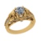 1.40 Ctw VS/SI1 Diamond 14K Yellow Gold Engagement /Wedding Halo Ring