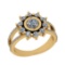 1.28 Ctw VS/SI1 Diamond 14K Yellow Gold Engagement Halo Ring