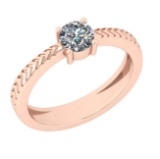 CERTIFIED 0.71 CTW D/VS1 ROUND (LAB GROWN IGI Certified DIAMOND SOLITAIRE RING ) IN 14K YELLOW GOLD