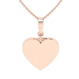 Solid 14k Rose Gold Heart Pendant Necklace Gold Weight Approx:- 10.10 Gram