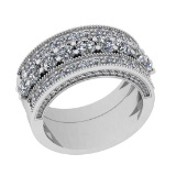1.85 Ctw VS/SI1 Diamond 14K White Gold Men's Engagement, Wedding Entity Band Ring