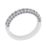 0.86 Ctw VS/SI1 Diamond 14K White GoldEntity band Ring