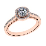 1.26 Ctw VS/SI1 Diamond 14K Rose Gold Engagement Ring