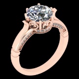 5.08 Ctw SI2/I1 Diamond Style Prong Set 14K Rose Gold Engagement /Wedding Ring
