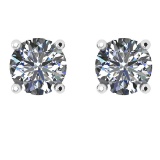 CERTIFIED 1 CTW ROUND E/VS1 DIAMOND (LAB GROWN IGI Certified DIAMOND SOLITAIRE EARRINGS ) IN 14K YEL