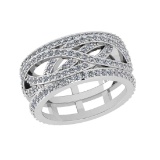 1.47 Ctw VS/SI1 Diamond 14K White Gold Engagement /Wedding Band Ring
