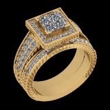 1.87 Ctw VS/SI1 Diamond 18K Yellow Gold Engagement /Wedding Anniversary Ring