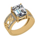4.86 CtwVS/SI1 Diamond 14K Yellow Gold Filigree Engagement Ring