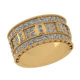 0.98 Ctw VS/SI1 Diamond 14K Yellow Gold Engagement /Wedding Band Ring