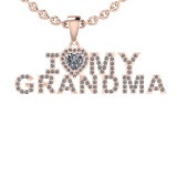 1.20 Ctw VS/SI1 Diamond Style Prong Set 14K Rose Gold Gift For Grandma Necklace ALL DIAMOND ARE LAB