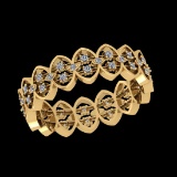 0.35 Ctw VS/SI1 Diamond 14K Yellow Gold Eternity Band Ring