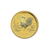 Australian Perth Mint Series II Lunar Gold Tenth Ounce 2017 Rooster