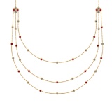 1.70 Ctw VS/SI1 Ruby And Diamond 14K Yellow Gold Yard Necklace
