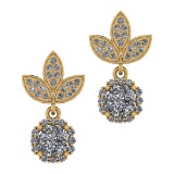 1.60 Ctw VS/SI1 Diamond 14K Yellow Gold Earrings
