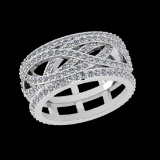 1.47 Ctw VS/SI1 Diamond 14K White Gold Engagement /Wedding Band Ring